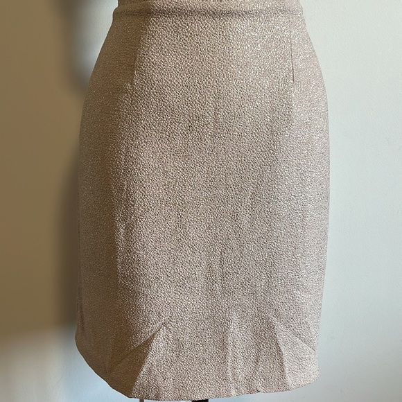 F21 Pink Champagne Dress Medium Open Back Mini Metallic Sparkly NYE Wedding - Picture 3 of 16